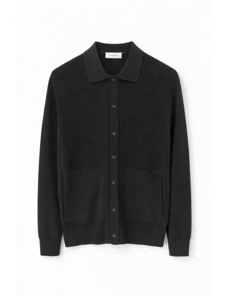 Maglia camicia traforata