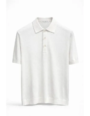 Polo in seta e cotone