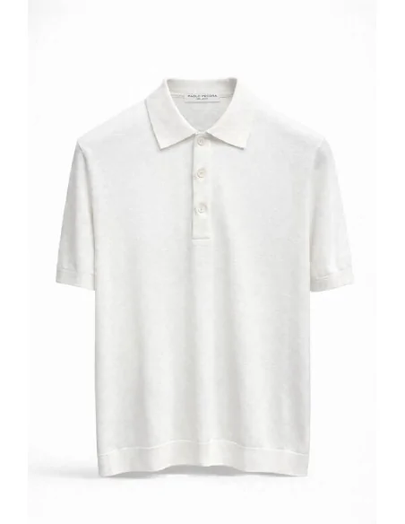 Polo in seta e cotone