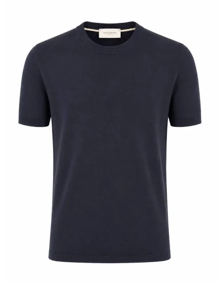 Maglia girocollo seta e cotone