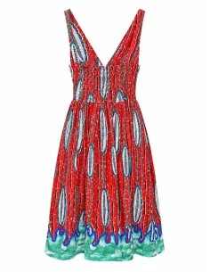 Abito bustier stampato 2