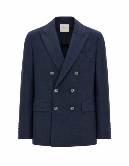 Blazer doppiopetto denim