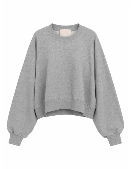 Felpa cropped oversize