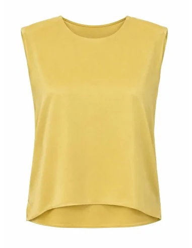Top Smanicato Con Scollatura Frontale