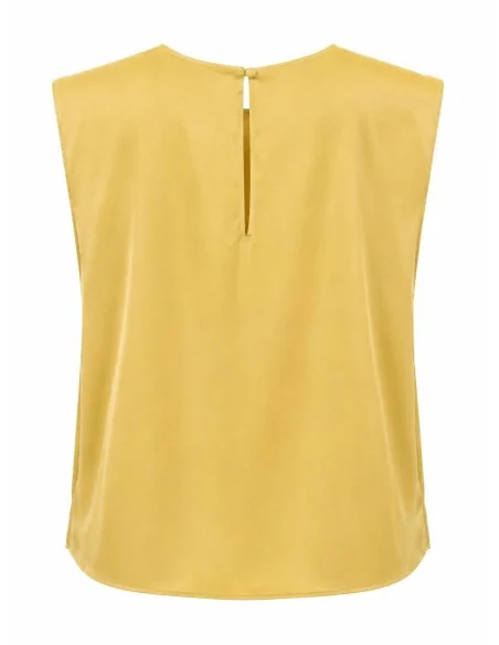 Top Smanicato Con Scollatura Frontale