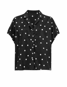 Camicia corta a pois