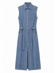 Abito lungo chambray