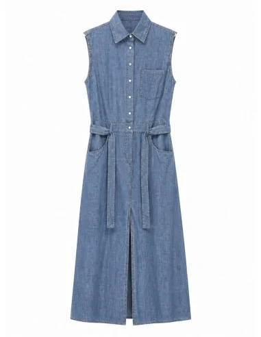 Abito lungo chambray