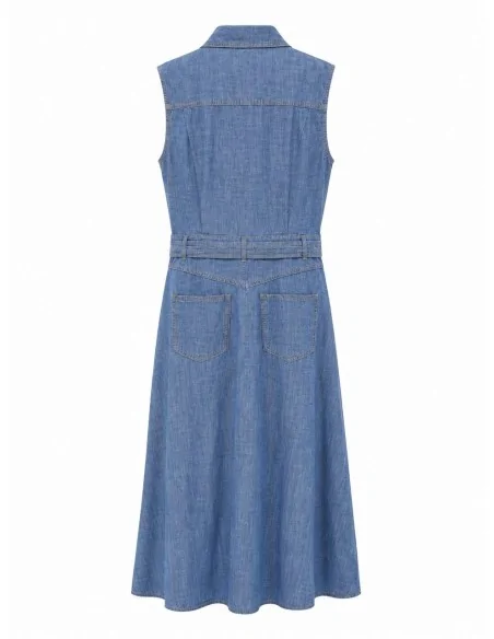 Abito lungo chambray