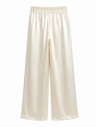 Pantalone Bianco In Raso