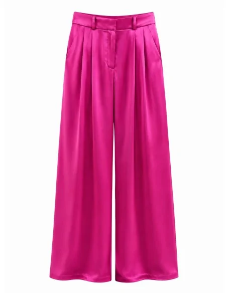 Pantalone Fucsia Con Pence