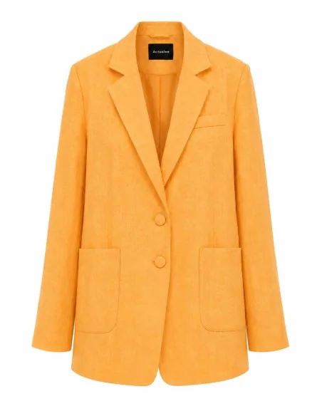 Tailleur arancio effetto lucido