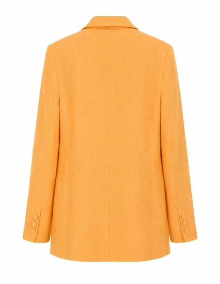 Tailleur arancio effetto lucido