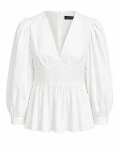 Camicia bianca ampio scollo