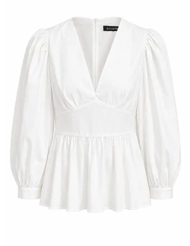 Camicia bianca ampio scollo