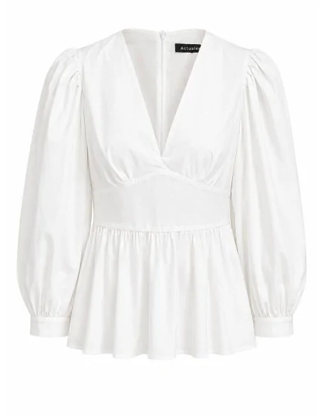 Camicia bianca ampio scollo