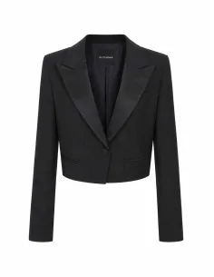 Blazer Nero Croppato