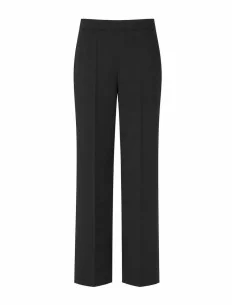 Pantalone Nero Con Zip Laterale