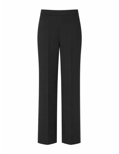 Pantalone Nero Con Zip Laterale