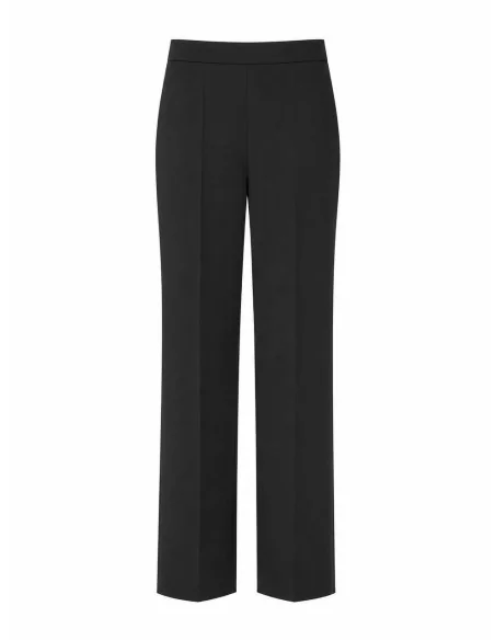 Pantalone Nero Con Zip Laterale
