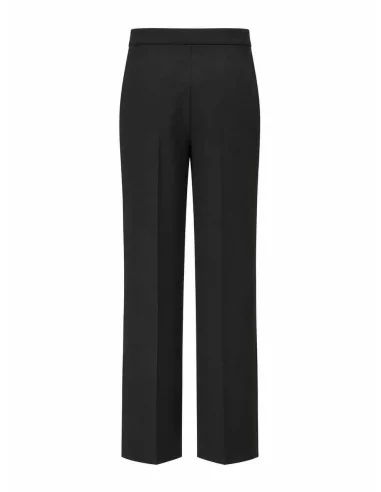 Pantalone Nero Con Zip Laterale