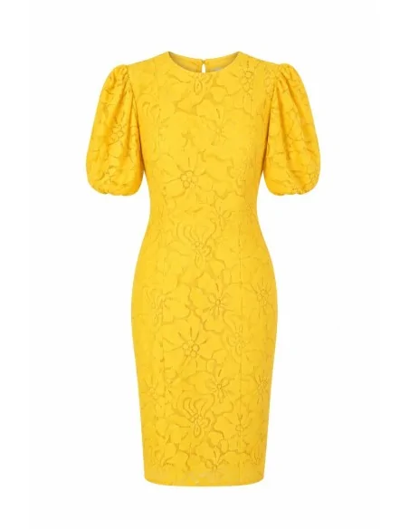 Abito midi in pizzo