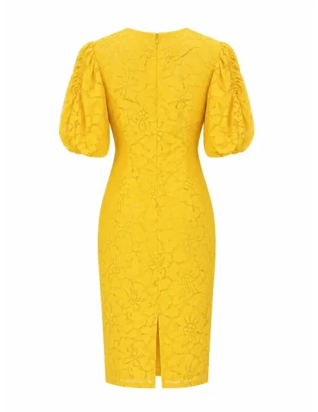 Abito midi in pizzo