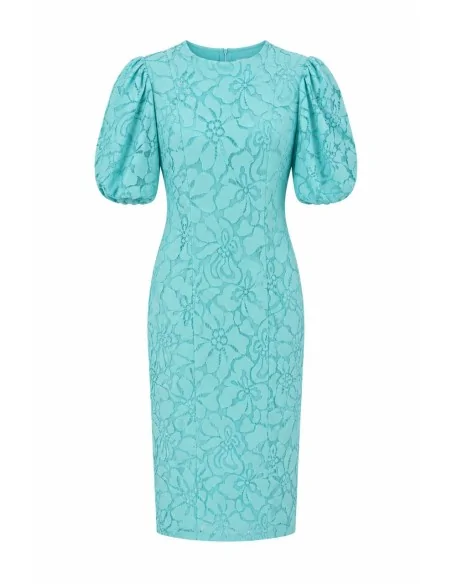 Abito midi in pizzo