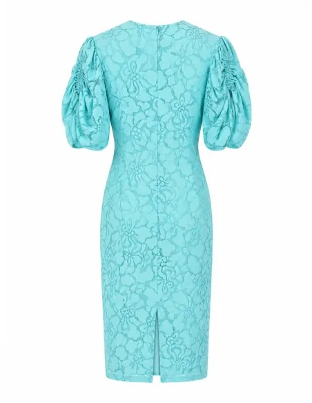 Abito midi in pizzo