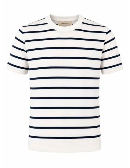 Maglia girocollo rigata