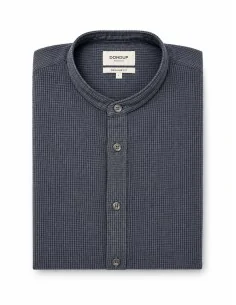 Camicia pattern nero e blu