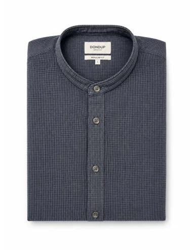 Camicia pattern nero e blu