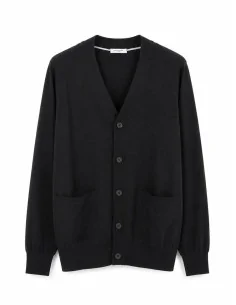 Cardigan nero in cotone