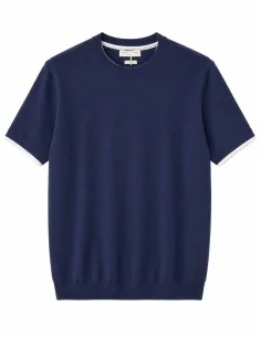 Maglia Girocollo Orlo A Costine