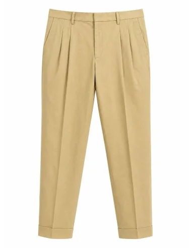 Pantalone Beige Con Pinces