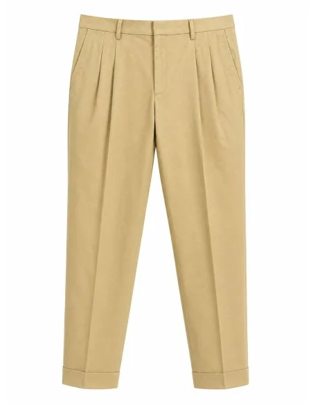 Pantalone Beige Con Pinces