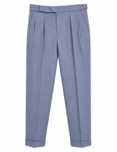 Pantalone celeste con pence
