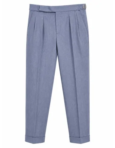 Pantalone celeste con pence