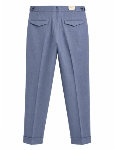 Pantalone celeste con pence