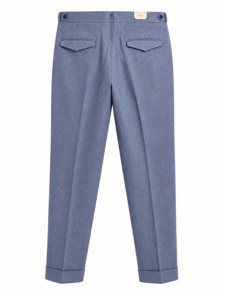 Pantalone celeste con pence
