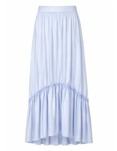 Gonna azzurra lunga asimmetrica