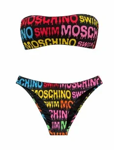 Costume con stampa logo Moschino