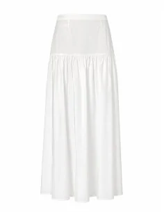 Gonna bianca vita maxi