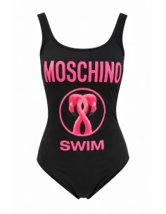 Costume nero con stampa Moschino