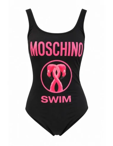 Costume nero con stampa Moschino