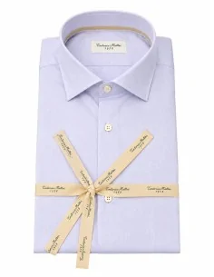 Camicia azzurra in cotone