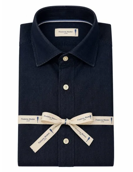 Camicia blu in denim