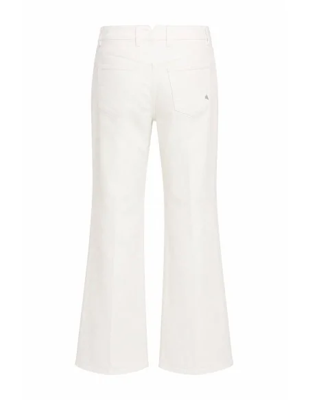 Jeans in bull di cotone vita alta