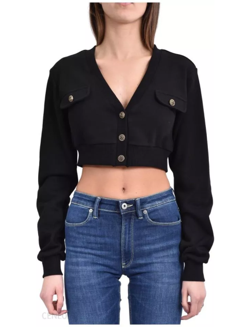 WEILI ZHENG Cardigan Croppato Tinta Unita