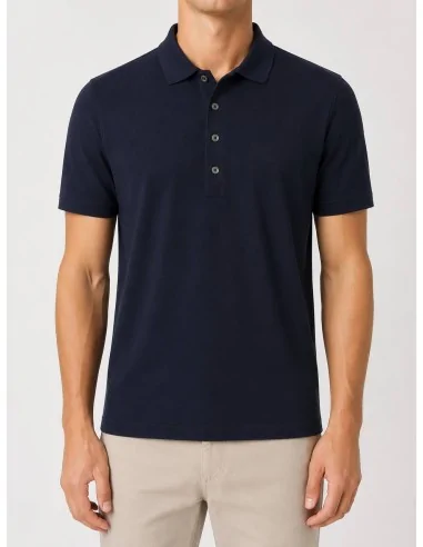 Polo in seta e cotone